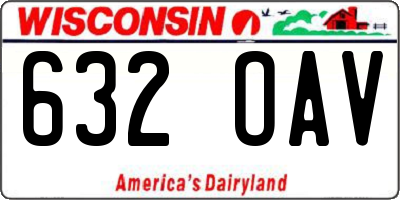 WI license plate 632OAV