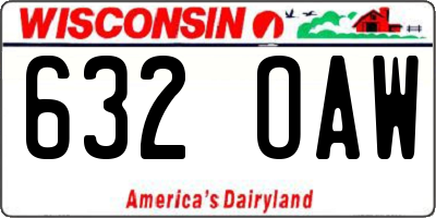 WI license plate 632OAW