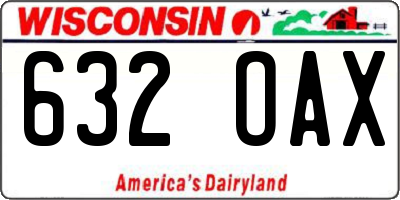 WI license plate 632OAX