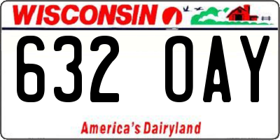 WI license plate 632OAY