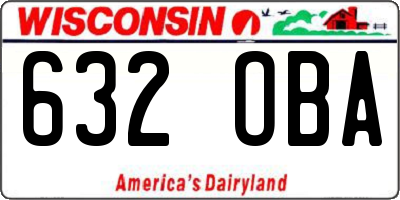 WI license plate 632OBA