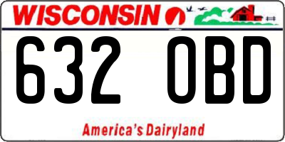 WI license plate 632OBD