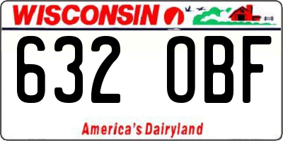 WI license plate 632OBF