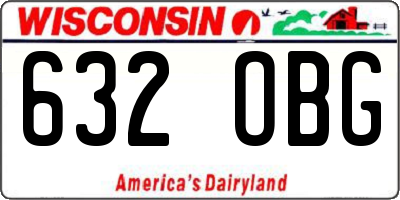 WI license plate 632OBG