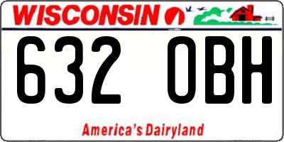WI license plate 632OBH