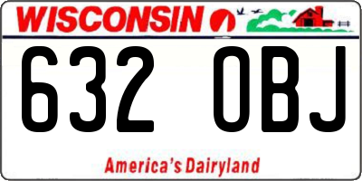 WI license plate 632OBJ