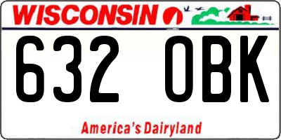 WI license plate 632OBK