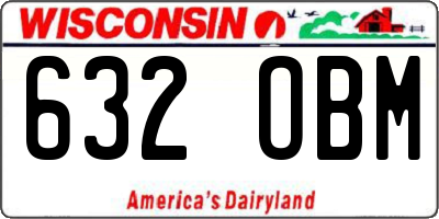 WI license plate 632OBM
