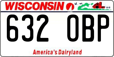 WI license plate 632OBP