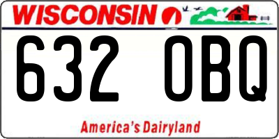 WI license plate 632OBQ