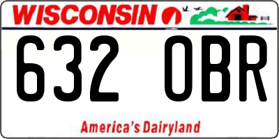 WI license plate 632OBR