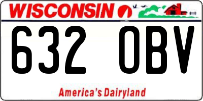 WI license plate 632OBV