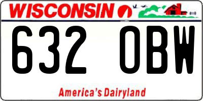 WI license plate 632OBW