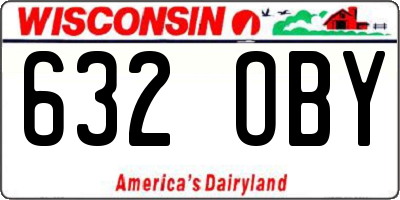 WI license plate 632OBY