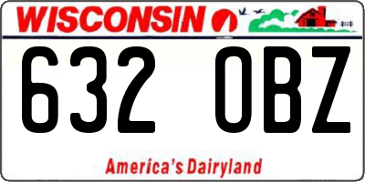 WI license plate 632OBZ