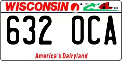 WI license plate 632OCA