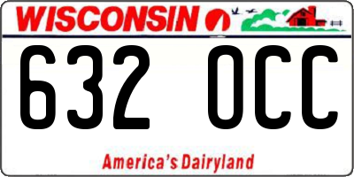 WI license plate 632OCC