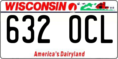 WI license plate 632OCL