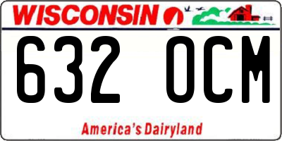 WI license plate 632OCM