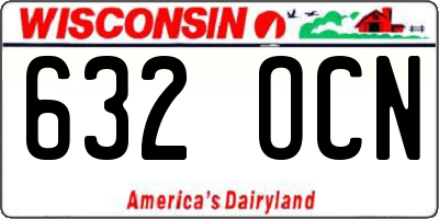 WI license plate 632OCN