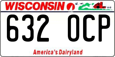 WI license plate 632OCP