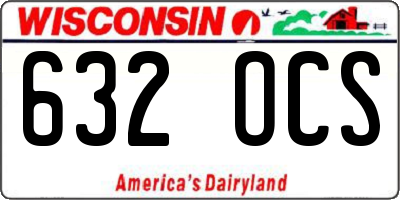 WI license plate 632OCS