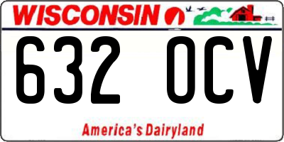 WI license plate 632OCV