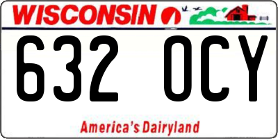 WI license plate 632OCY