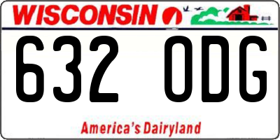 WI license plate 632ODG