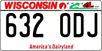 WI license plate 632ODJ