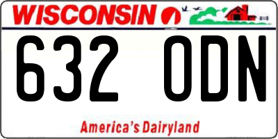 WI license plate 632ODN