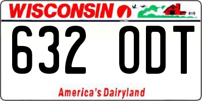 WI license plate 632ODT