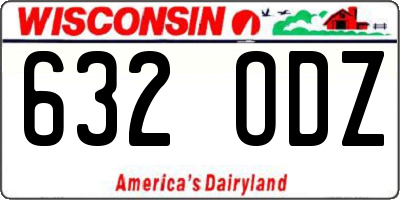 WI license plate 632ODZ