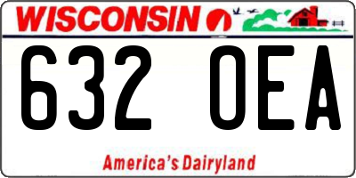 WI license plate 632OEA