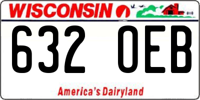 WI license plate 632OEB