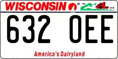 WI license plate 632OEE