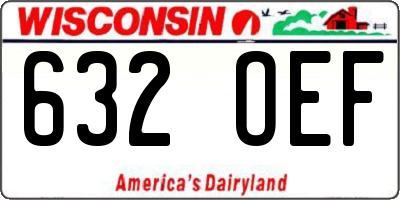 WI license plate 632OEF