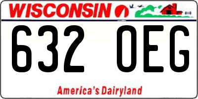 WI license plate 632OEG
