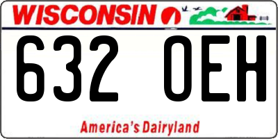 WI license plate 632OEH