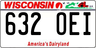 WI license plate 632OEI
