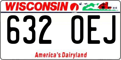 WI license plate 632OEJ