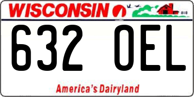 WI license plate 632OEL