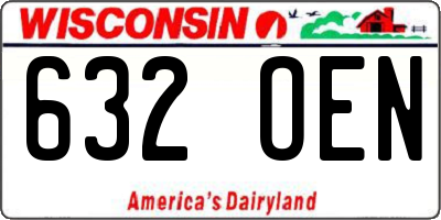 WI license plate 632OEN