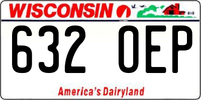 WI license plate 632OEP