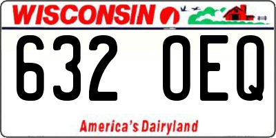 WI license plate 632OEQ