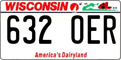WI license plate 632OER