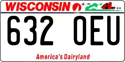 WI license plate 632OEU
