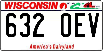 WI license plate 632OEV