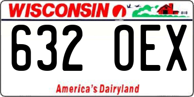 WI license plate 632OEX