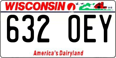 WI license plate 632OEY